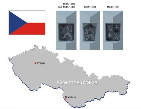 Symbols of Czechoslovakia Stock Illustration