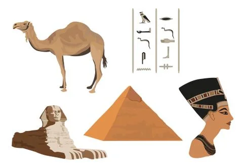 Symbols of egypt Stock Illustration