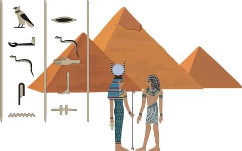 Symbols of Egypt Stock Illustration