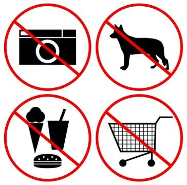 Symbols of interdiction Stock Illustration