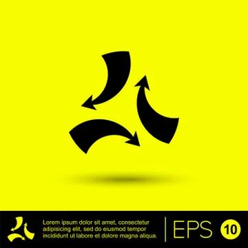 Symbols isolated on yellow background. Vector illustration. Stock Illustration