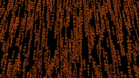 Symbols Orange On Black Background 库存影片 144661900