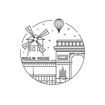 Symbols of Paris Stock-Illustration