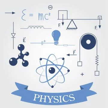 Symbols of physics Stock Illustration
