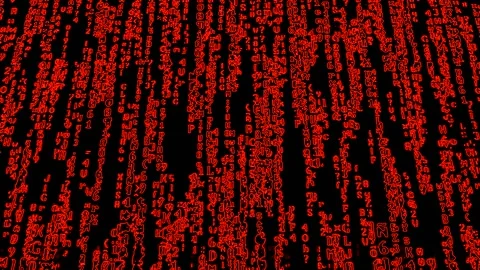 Symbols Red On Black Background Stockbeeldmateriaal 144662215