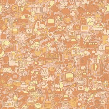 Symbols seamless pattern Stock Illustration