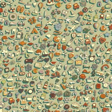 Symbols seamless pattern Stock Illustration