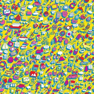 Symbols seamless pattern Illustrazione stock