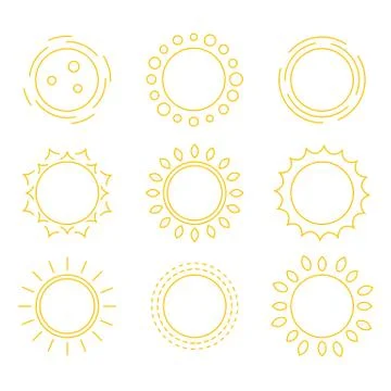 Symbols of the sun. Stock Illustration
