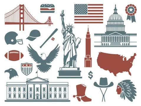 Symbols of the USA Stock Illustration