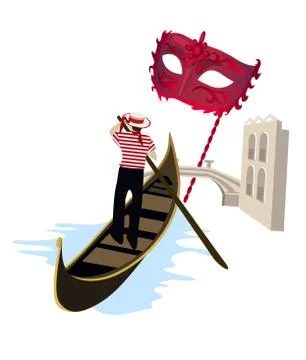 Symbols of venice Stock Illustration