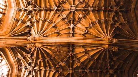 Symetrical pattern, ceiling Stock Photos