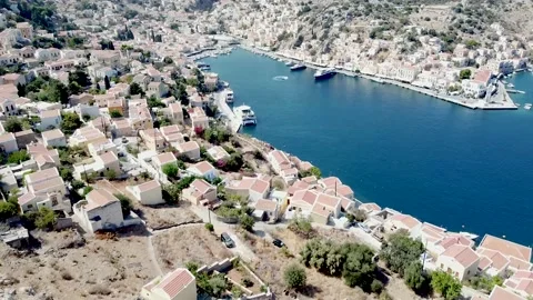 Symi harbour Stock Footage 142742975