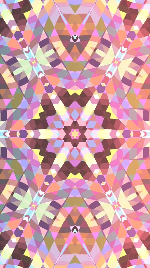 Symmetric Abstract Color Shift Video Geometric Symmetry Loop Stock Footage 296565606
