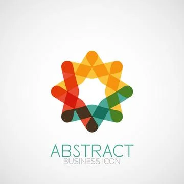 Symmetric abstract geometric shape Stock Illustration