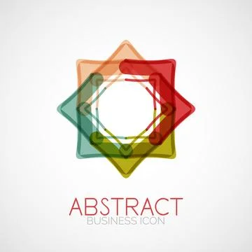 Symmetric abstract geometric shape Stock Illustration