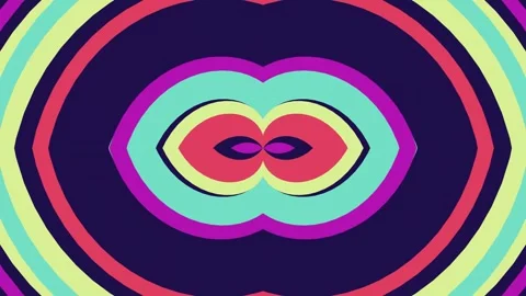 Symmetric abstract image with various colored curved lines 動画素材 331650100