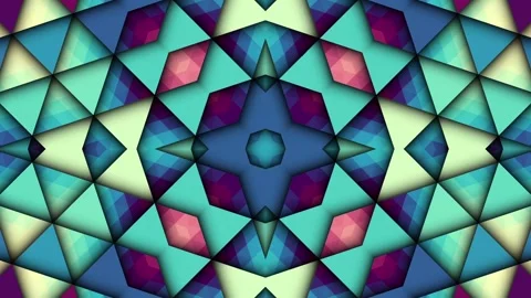 Symmetric abstract psychedelic loop background Stock Footage 130115289