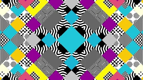 Symmetric abstract psychedelic loop background Stock Footage 130115660