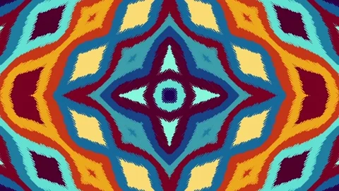 Symmetric abstract psychedelic loop background Stock Footage 130115979