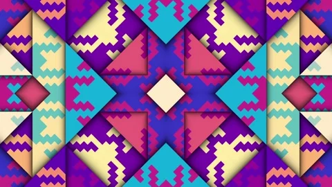Symmetric abstract psychedelic loop background Stock Footage 130570224