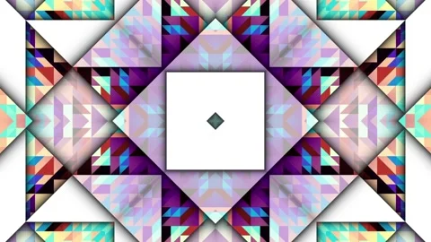 Symmetric abstract psychedelic loop background Stock Footage 130570358