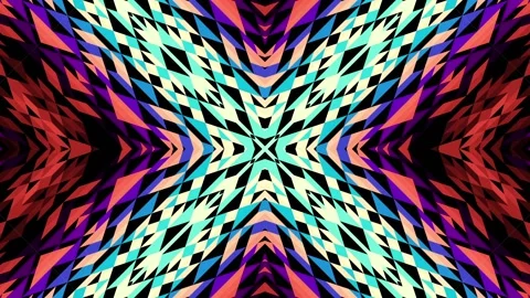 Symmetric abstract psychedelic loop background Stock Footage 130817352