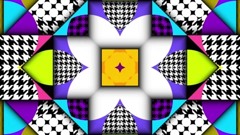 Symmetric abstract psychedelic loop background Stock Footage 130817673