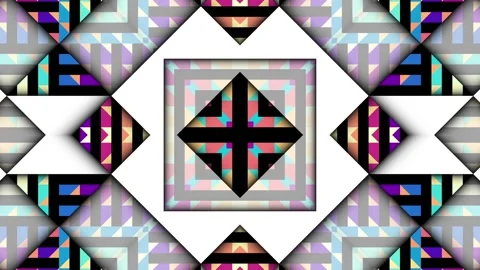 Symmetric abstract psychedelic loop background Stock Footage 130960426