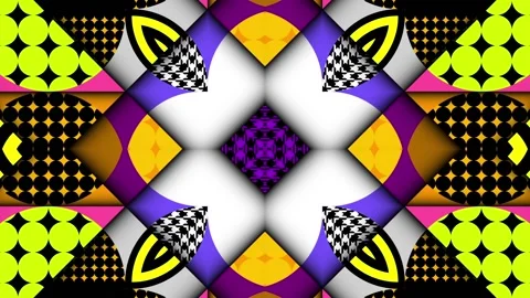 Symmetric abstract psychedelic loop background 库存影片 130960548