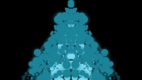 Symmetric Blue Glowing Dot Matrix Abstract Motion Graphic Stock Footage 328626376