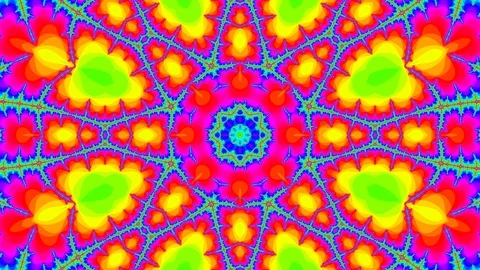 Symmetric Color Fractal Stock Footage 99665053