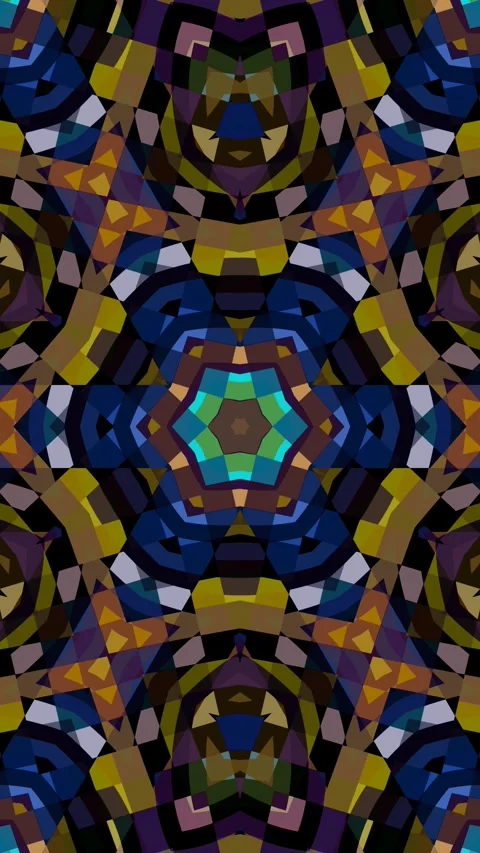 Symmetric Color Shift Background Animation Geometric Symmetry Loop Stock Footage 296565583