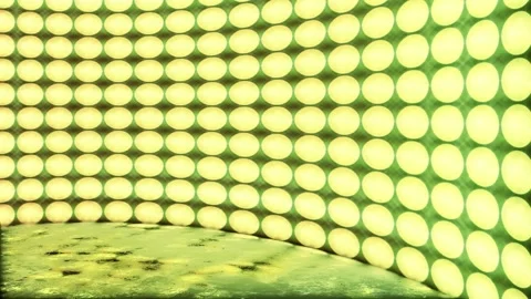 Symmetric Cyan Hexagonal Matrix High Tech Light Loop Stock Footage 339272500