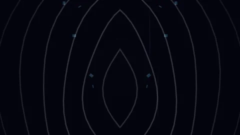 Symmetric dark background with abstract rhythmic pulsating lines and minimalism. Video stock 341383161