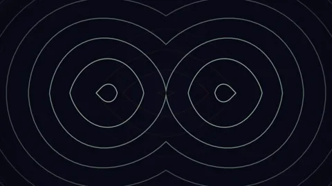 Symmetric, dark blue background with abstract, looping shapes Stock Footage 331650112