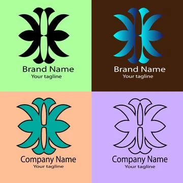 Symmetric Elegance Logo Stock Illustration