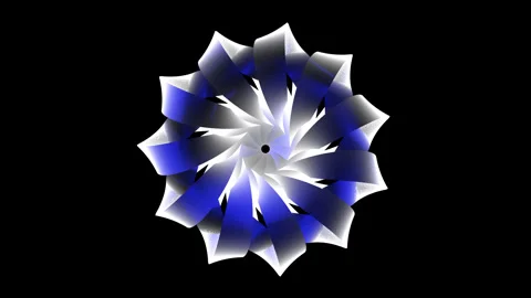 Symmetric geometry rotation star motion graphic Video stock 243448968