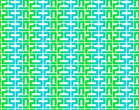 Symmetric Kufic Pattern Design Featuring Digits 2025 with Clean Line Work a.. Stock Illustration