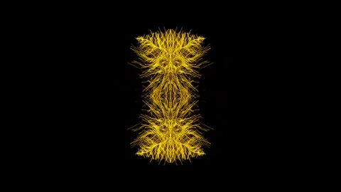 Symmetric Light Particle Motion Loop Animation Video stock 323489321