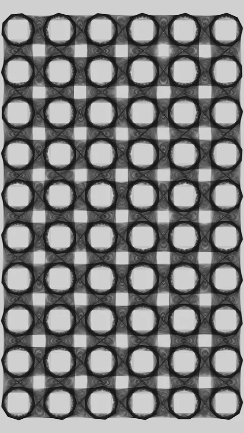 Symmetric mesh network with circular nodes pattern Stock Footage 329142776