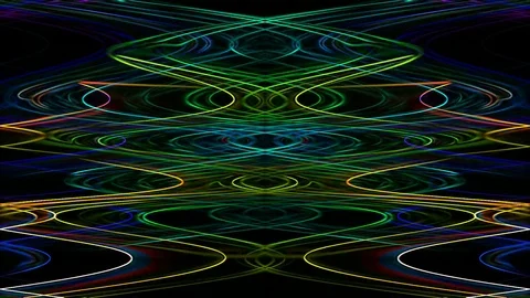Symmetric movement of multi-colored strips Video stock 69925616