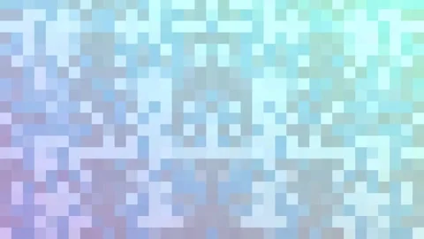 Symmetric Pixel Glitch Abstract Animation Blue Cyan Video stock 331576532