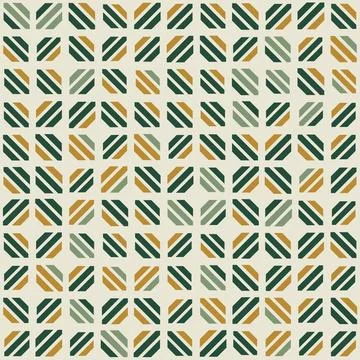 Symmetric seamless pattern design featuring diagonal stripes and geometric .. Stock Illustration
