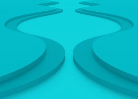 Symmetric turquoise endless waves for background. Stock Illustration