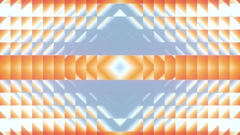 Symmetrical 2D Orange and Blue Geometric Loop Stock-Footage 342029361