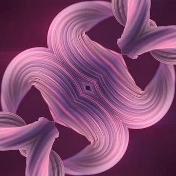 A symmetrical, 3D mandala in the form of a psychedelic flower Stock Illustration