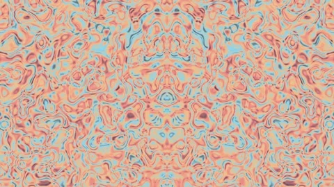 Symmetrical abstract artwork with fluid, organic forms and hues Stock Footage 331650140