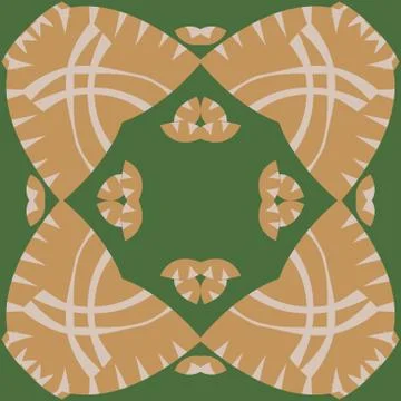 Symmetrical Abstract Brown Pattern Stock Illustration