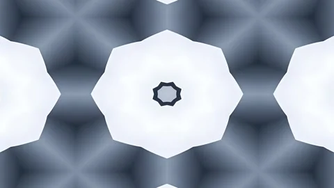 A symmetrical abstract design featuring star-like shapes in soft gray tones. 動画素材 292594737